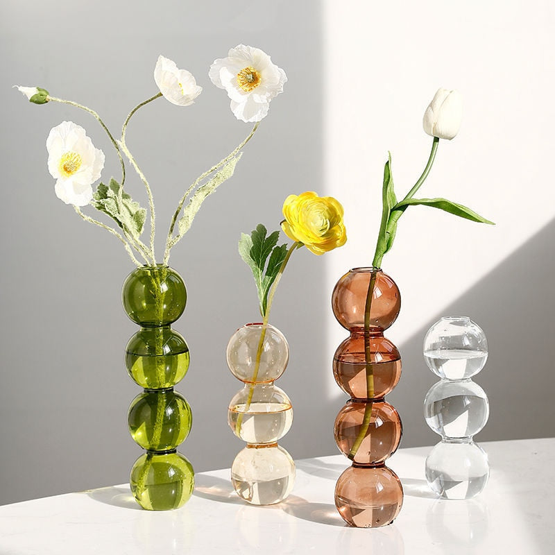 Nordic Glass Bubble Flower Vases
