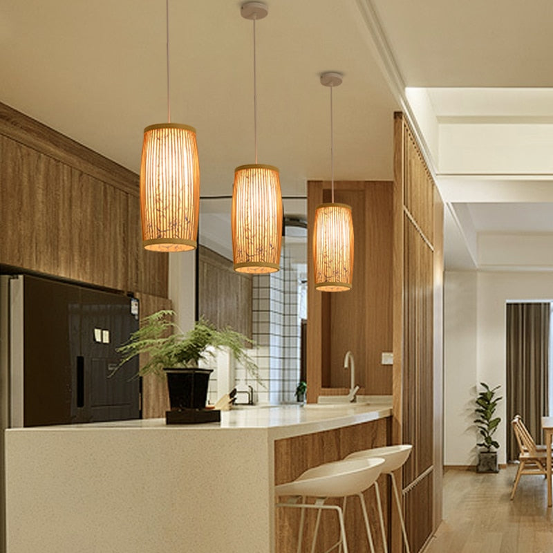 Woven Bamboo Pendant Lights