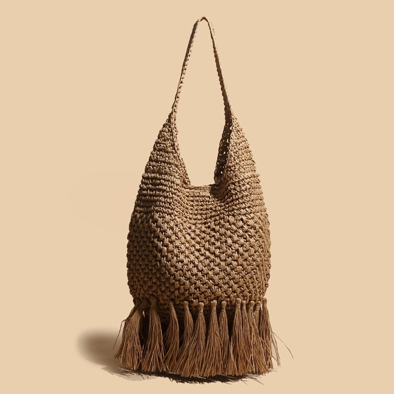 Straw Rattan Shoulder Crossbody Bag