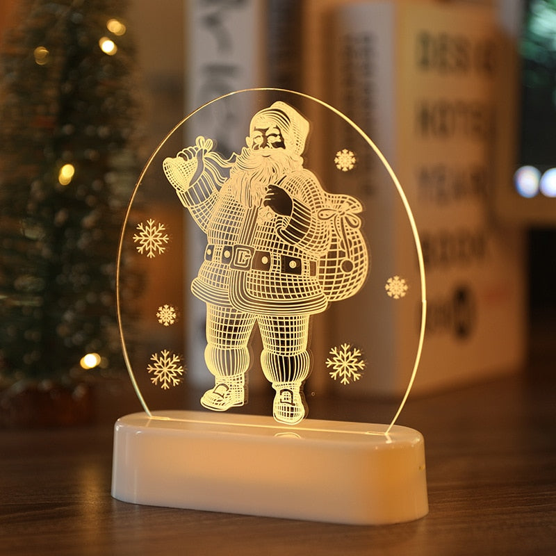 Christmas 3D Acrylic Night Light