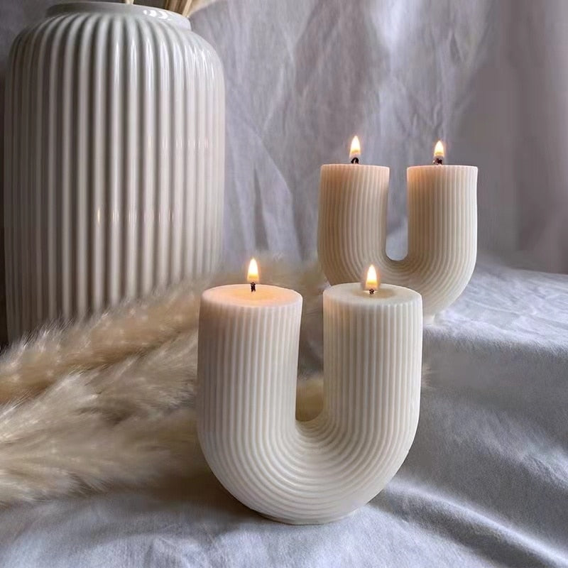 U-Shaped Home Decorative Candle