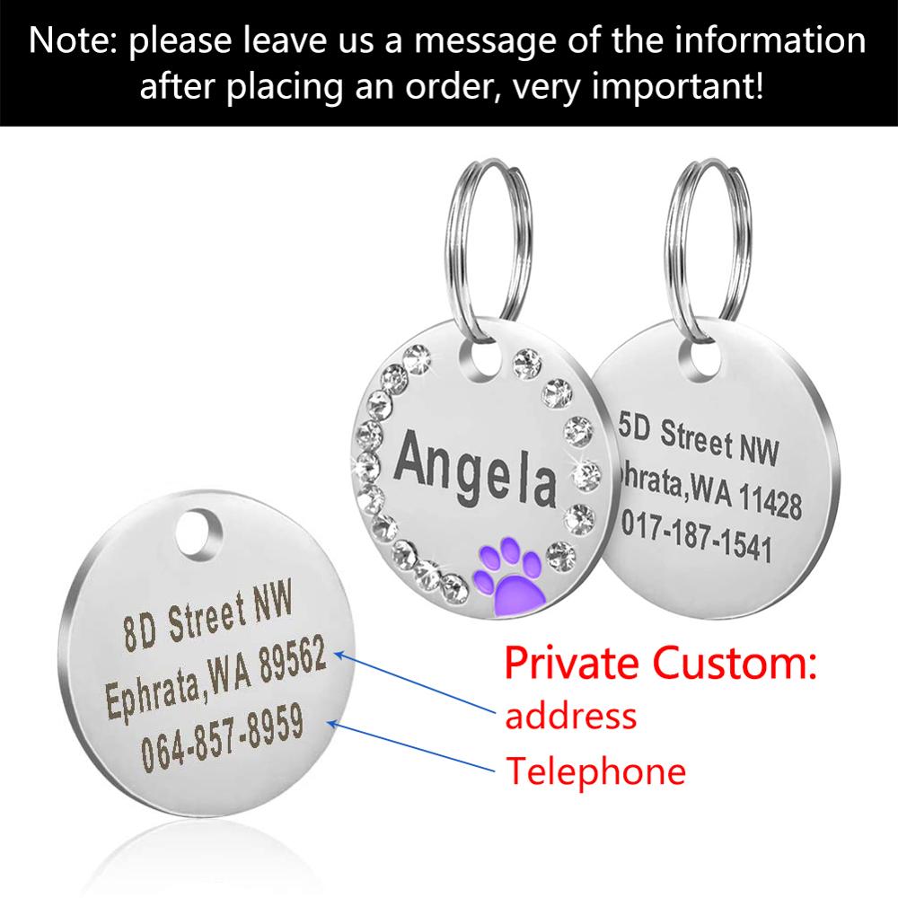 Anti-lost Custom Dog ID Tag Engraved Pet Collar