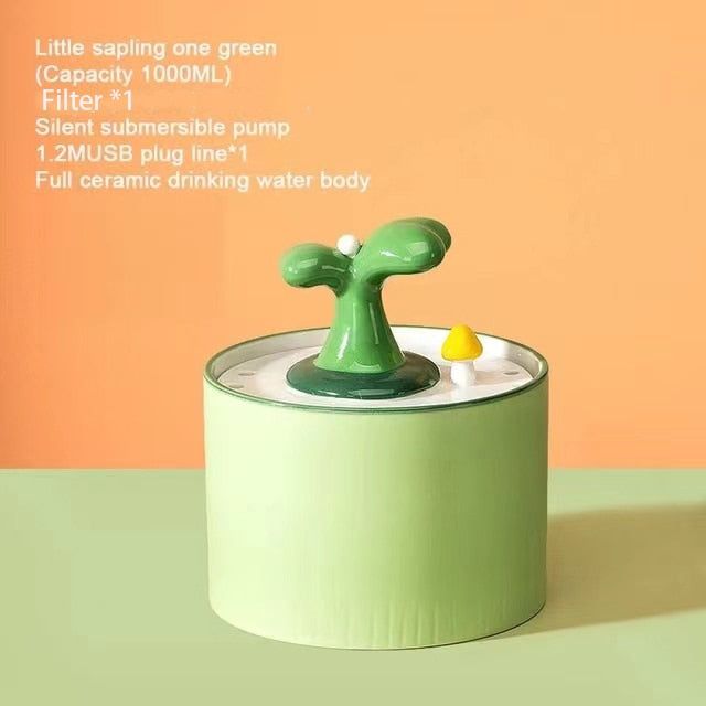 1L 1.5L Automatic Plant  Ceramic Cat Water Fountain