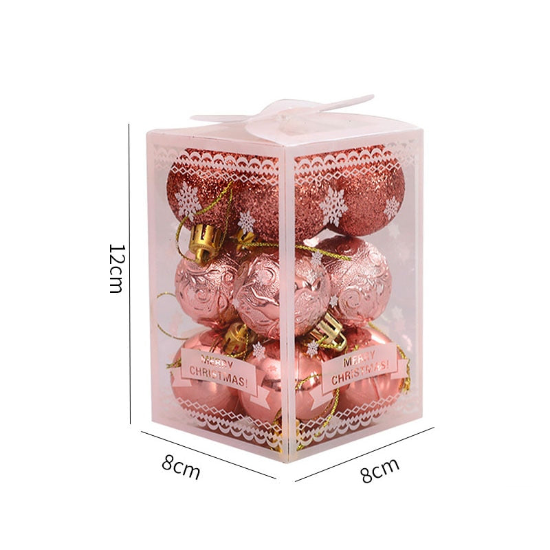 12pcs (9 Colors) Christmas Ball Tree Pendant