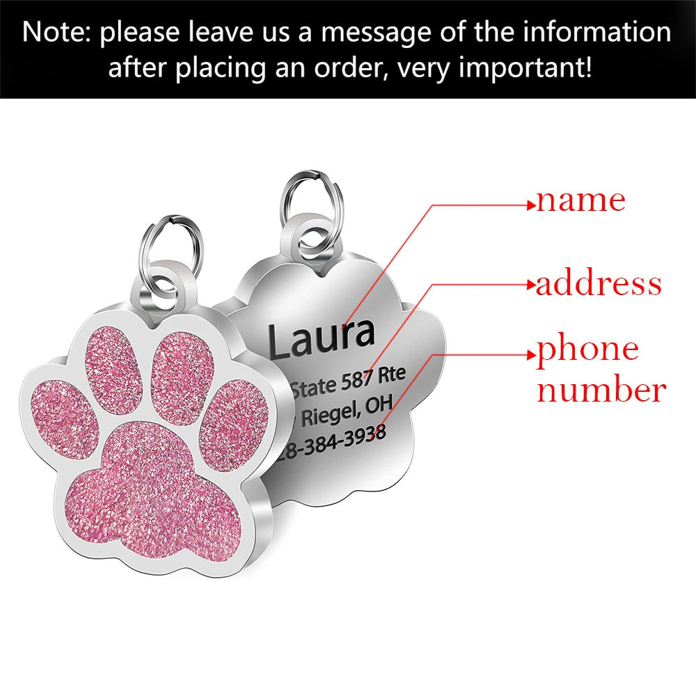 Anti-lost Custom Dog ID Tag Engraved Pet Collar