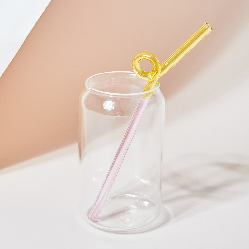 Floriddle Glass Twist Reusable Straws