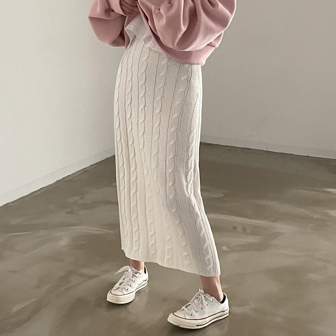 Long Knitted Skirt