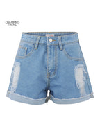 Slim High Waist Jeans Shorts
