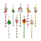 10Pcs/pack Christmas Disposable Paper Traws