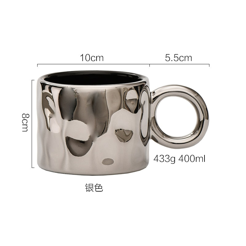 Silver Ceramic Mug