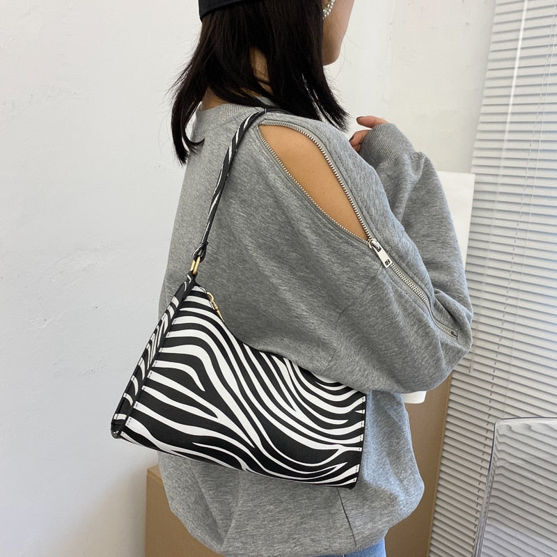 Zebra Print PU Leather Bag