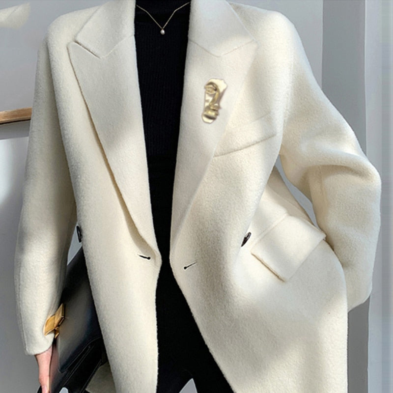White Woolen Coat