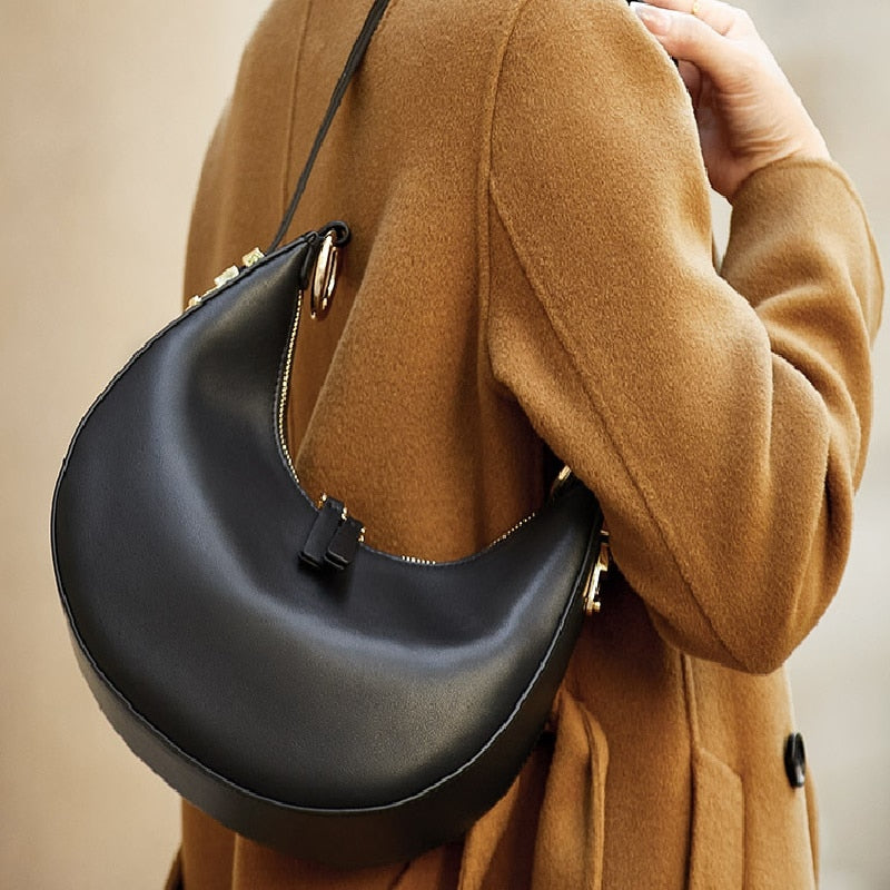 Leather Half Moon Bags