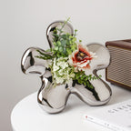 Ceramic Silver Plated Flower Vase