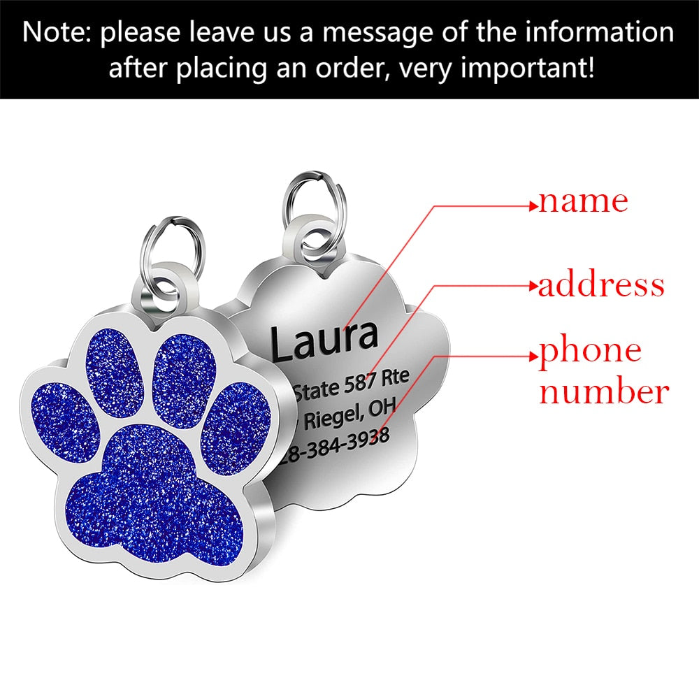 Anti-lost Custom Dog ID Tag Engraved Pet Collar