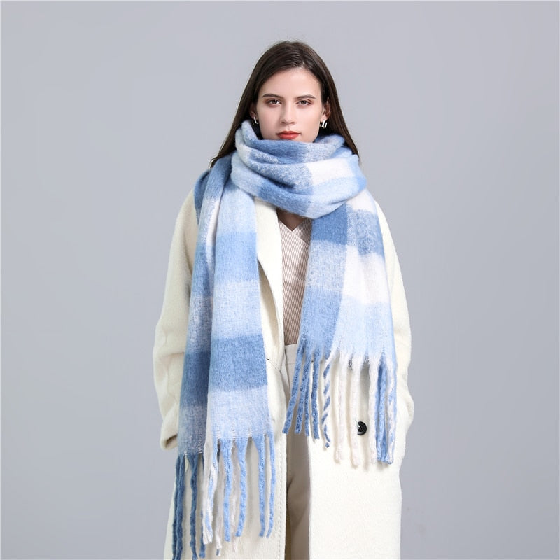 Oversize Plaid Scarf
