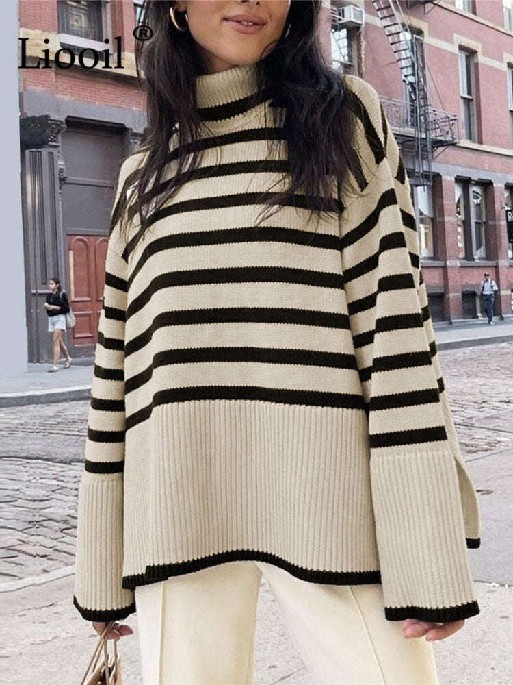 Black And White Stripe Sweater