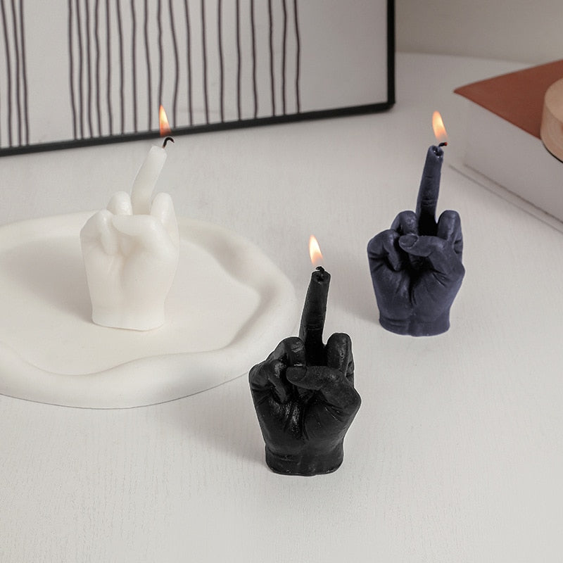 Middle Finger Wax Candle