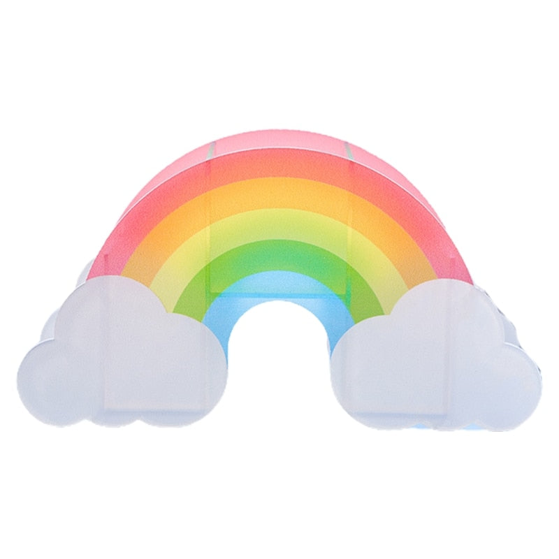 Rainbow Cactus Shape Acrylic Pen Holder