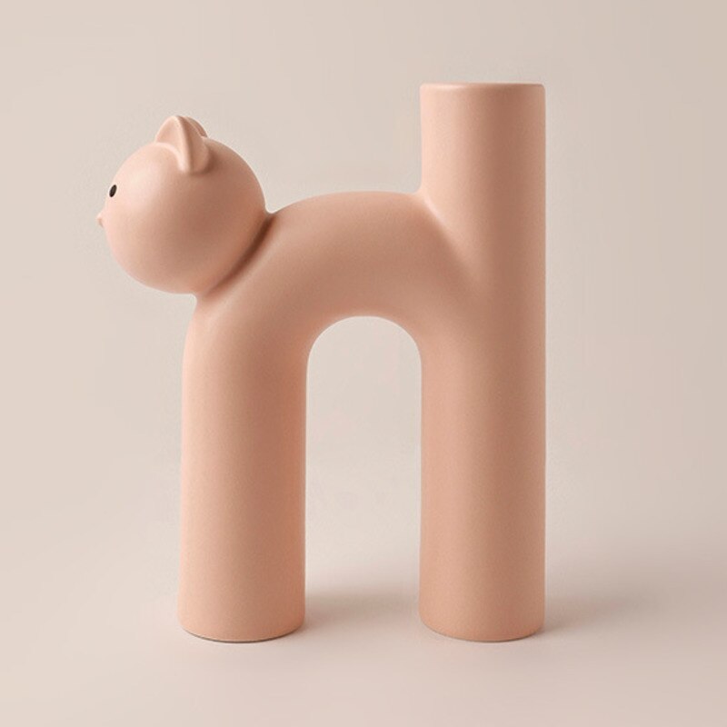 Cartoon Cat Ceramic Vase