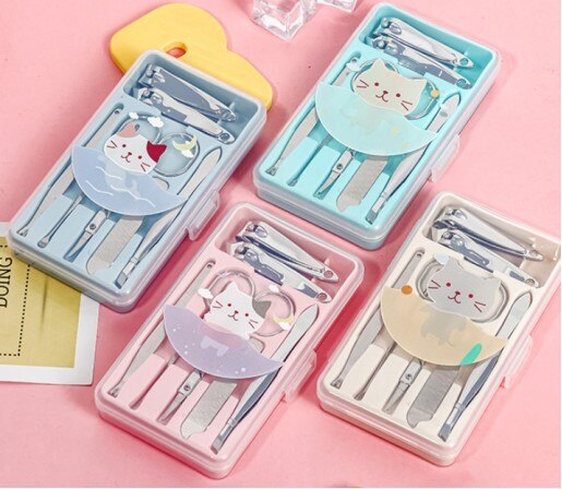 7pcs/set Cartoon Stainless Steel Nail Scissors Set