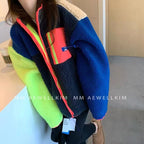 Lamb Fleece Coat Neon Colors