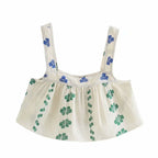 Cotton Linen Beige Folk Two Pieces Set