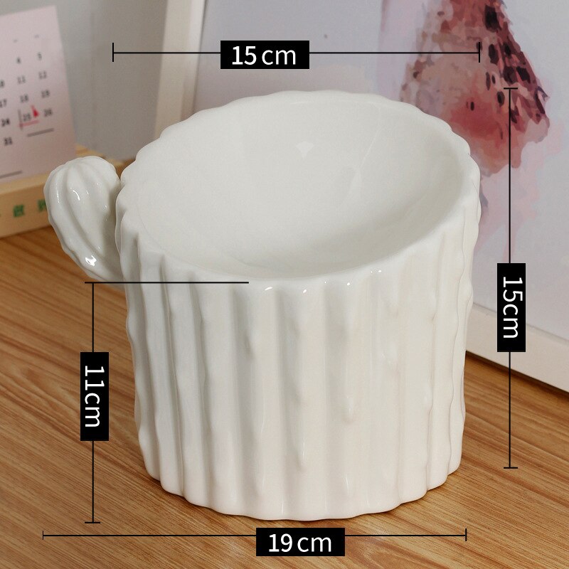 Cactus Ceramic Pet Food Bowl