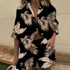 Leaf Printed Two Piece Set