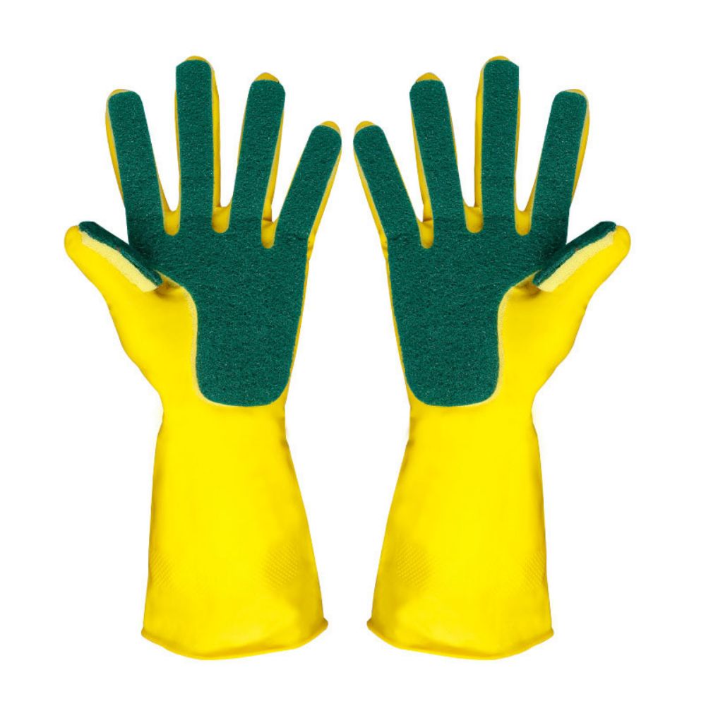 Cleaning  Silicone Glove with Scrubber