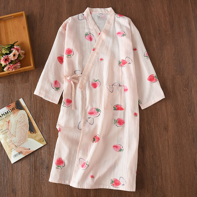Japanese-style Kimono Pajamas