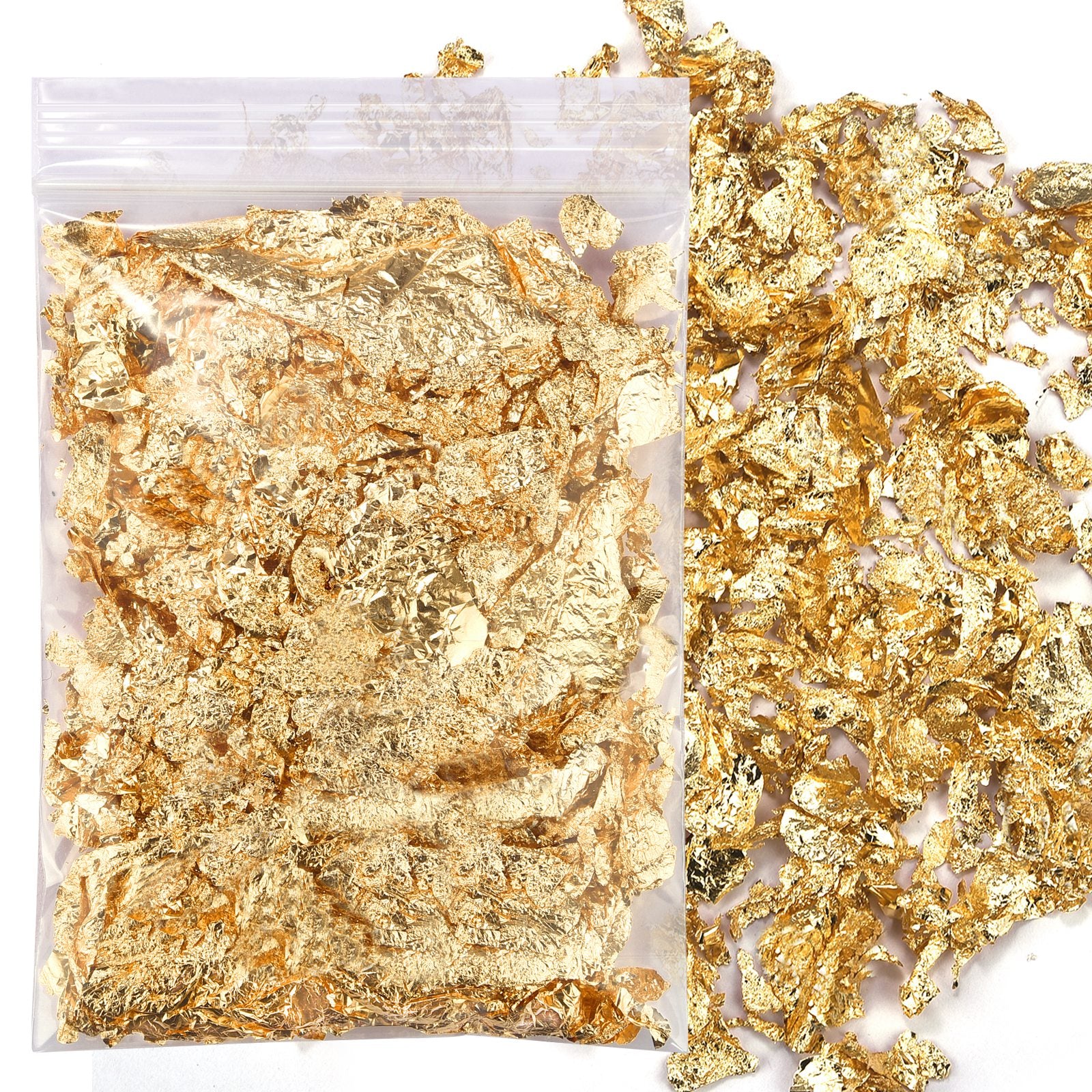 Gold Foil Sequins Glitter Nail Art