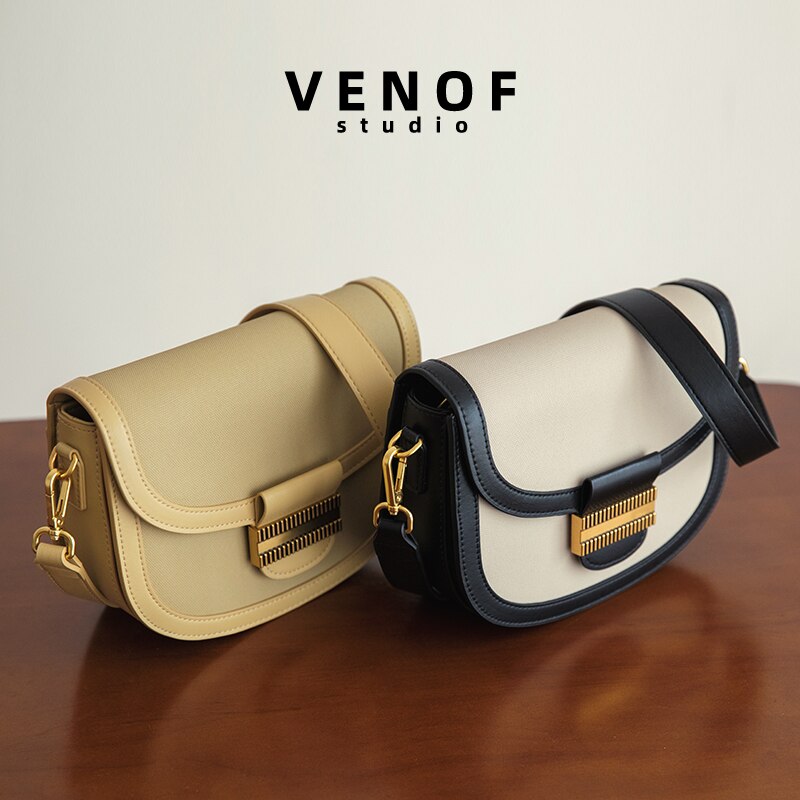 Leather Shoulder Crossbody Saddle Bag