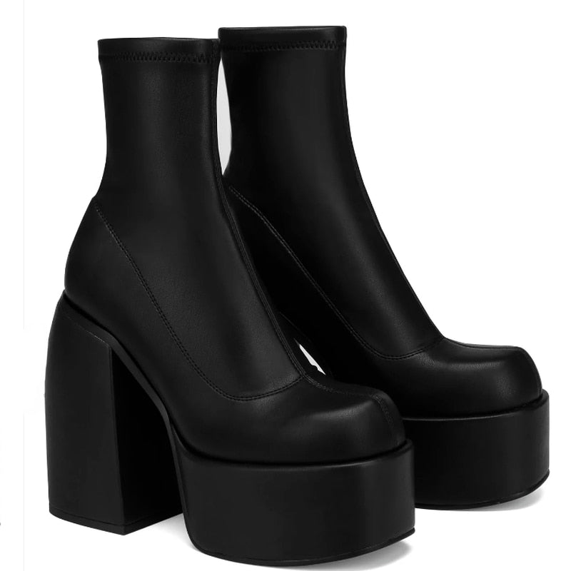 Ankle Boots Platform High Heel Boots