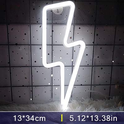 LED Home Neon Lightning Shaped Sign Neon