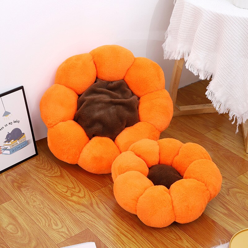 Rabbit Fur Flower Pet Bed