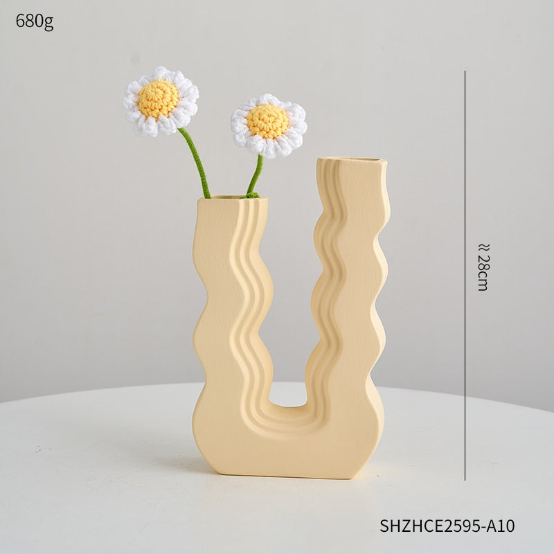 Ceramic Geometric Art Vases