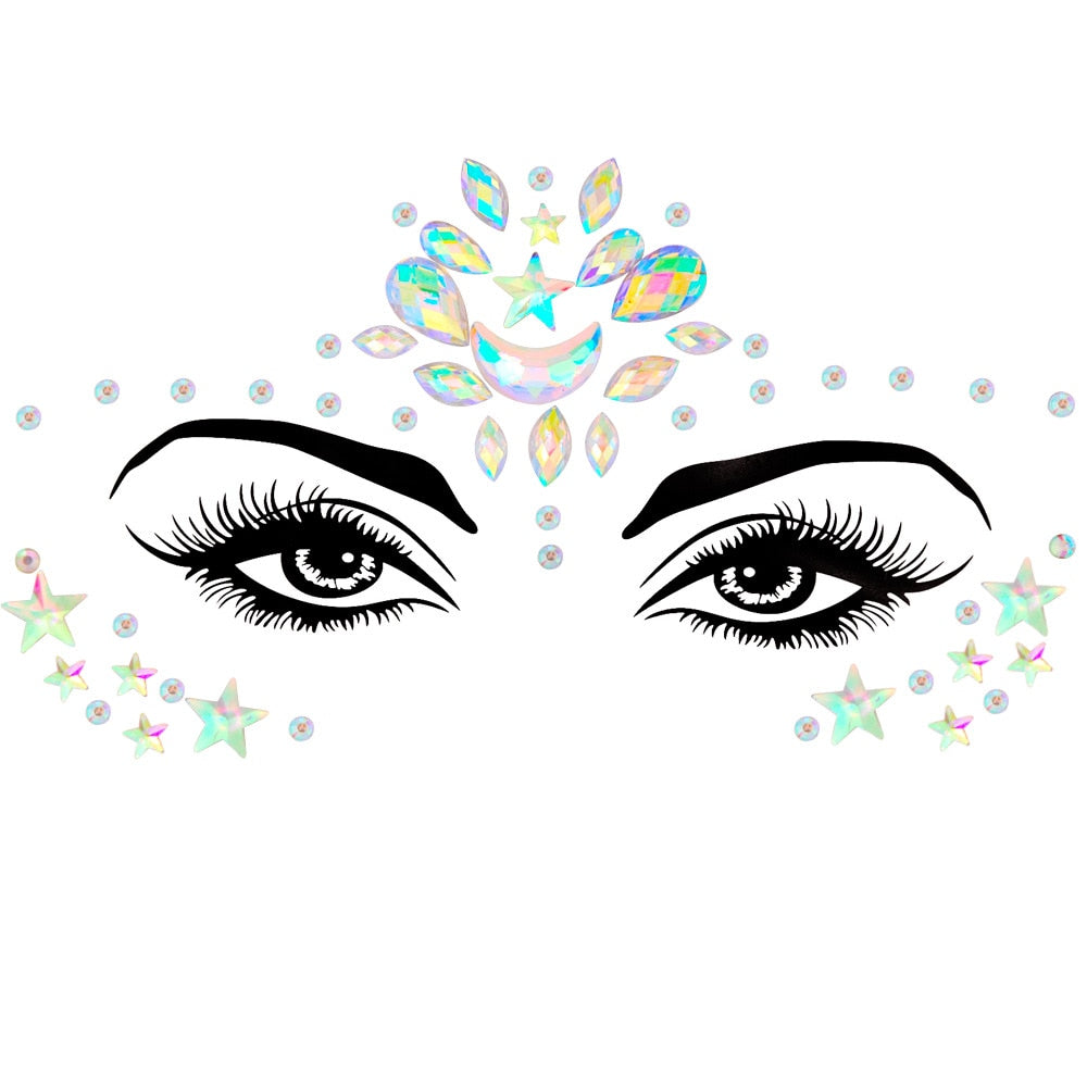 Crystal Body Art Stickers Make Up