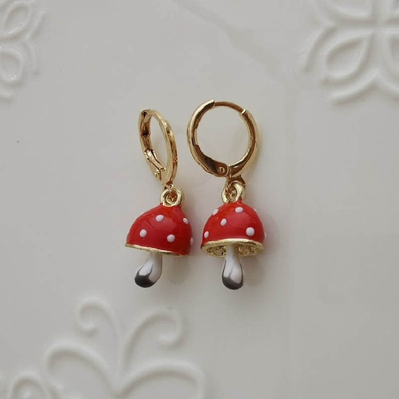 Gold Daisy Sunflower Hoop Earring