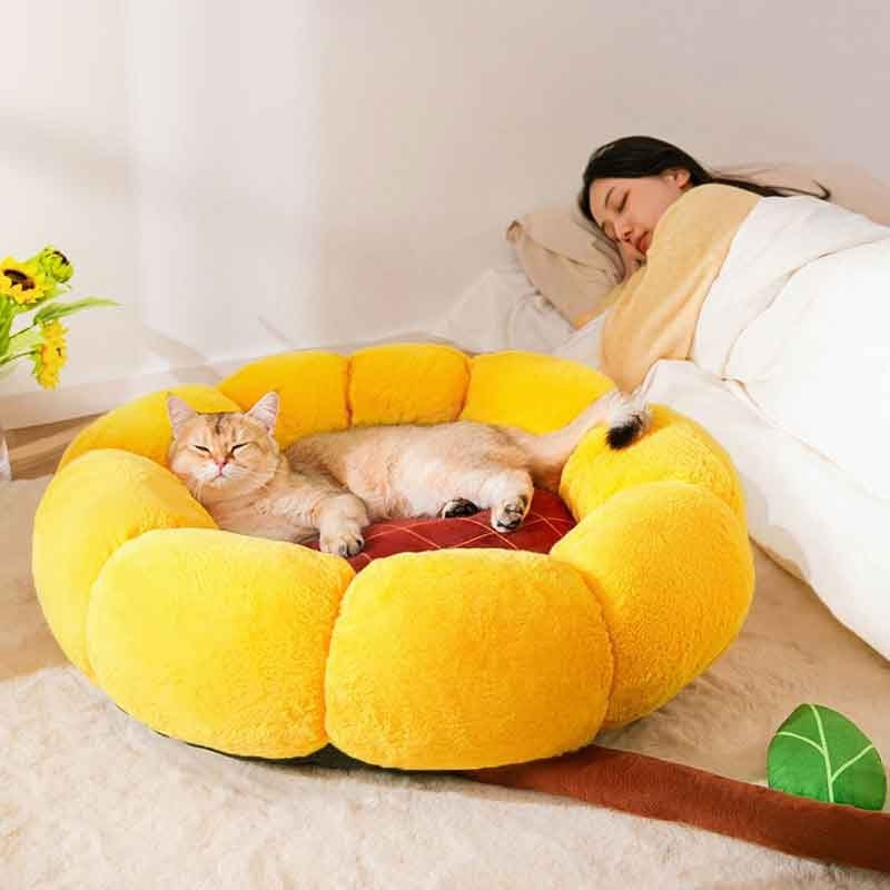 Flower Shaped Fluffy Bed Pet