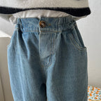 Cotton Denim Harem Pants