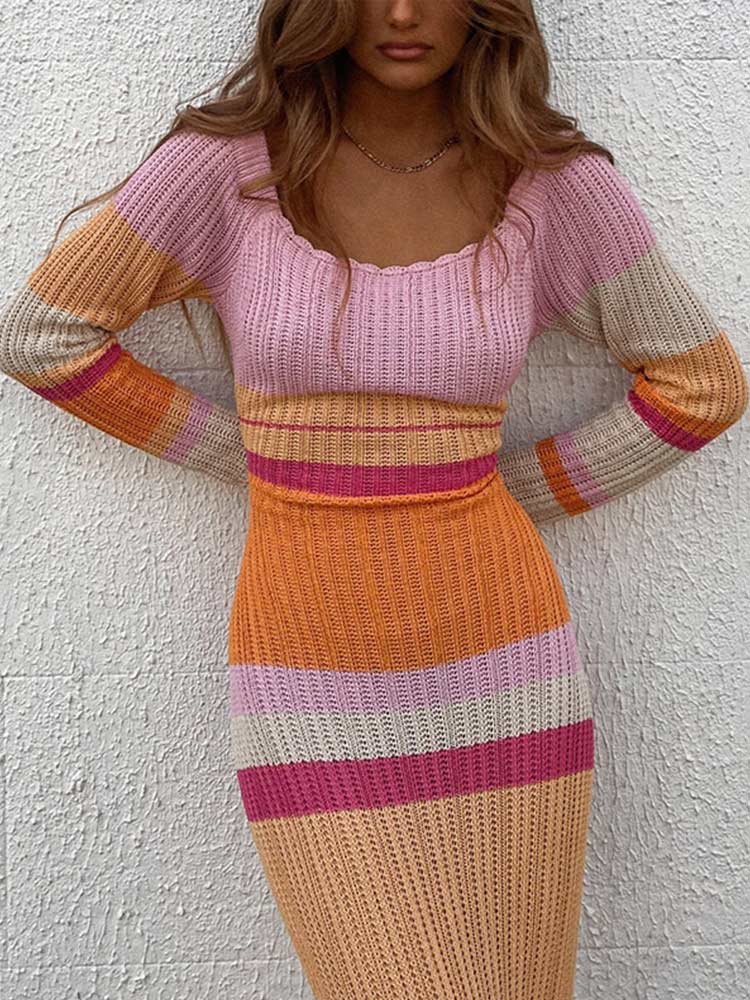 Off Shoulder Knitted Dress
