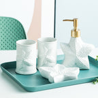 Ceramic Starfish Shell Bathroom Storage Set