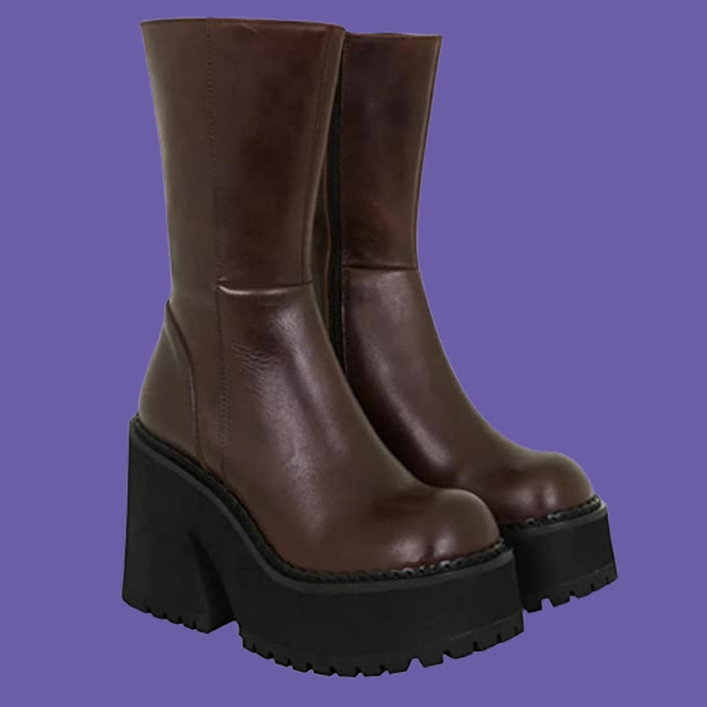 Platform Ankle Boots