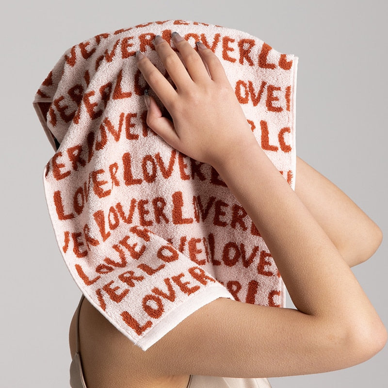 Love Letters Cotton Soft Face Towel