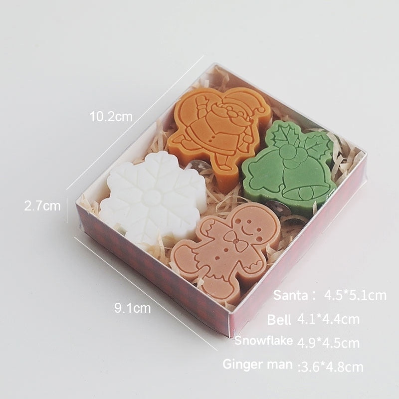4PCS Christmas Gift Candles Set Decor