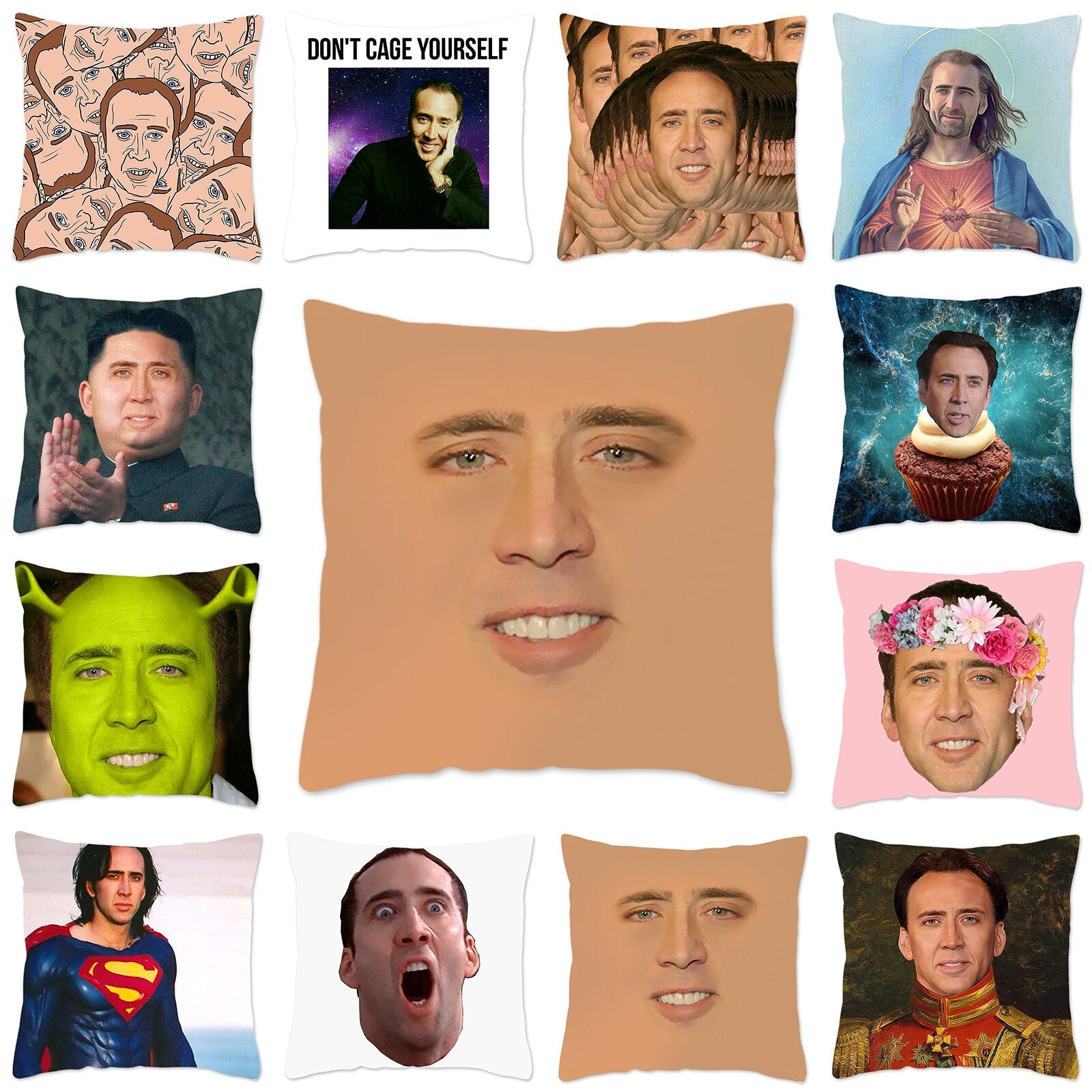Nicolas Cage Face Pillow