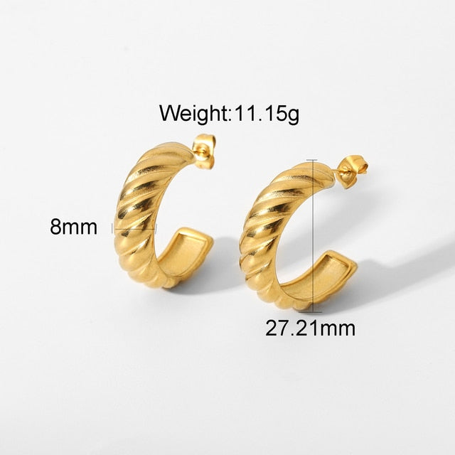 Chunky Hoop Earrings