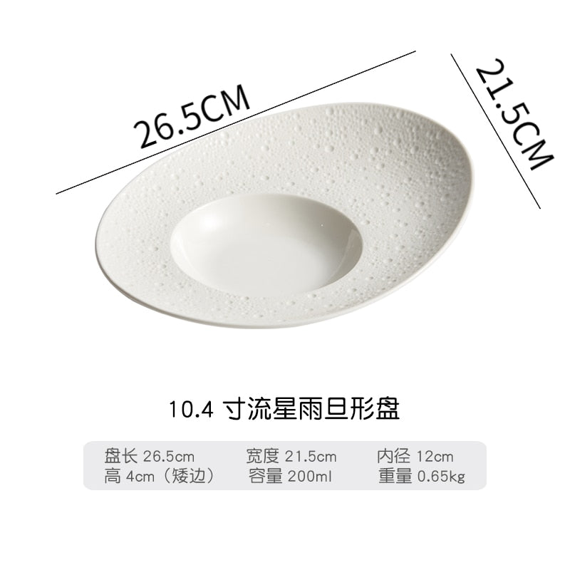 White Special-shaped Ceramic Plate
