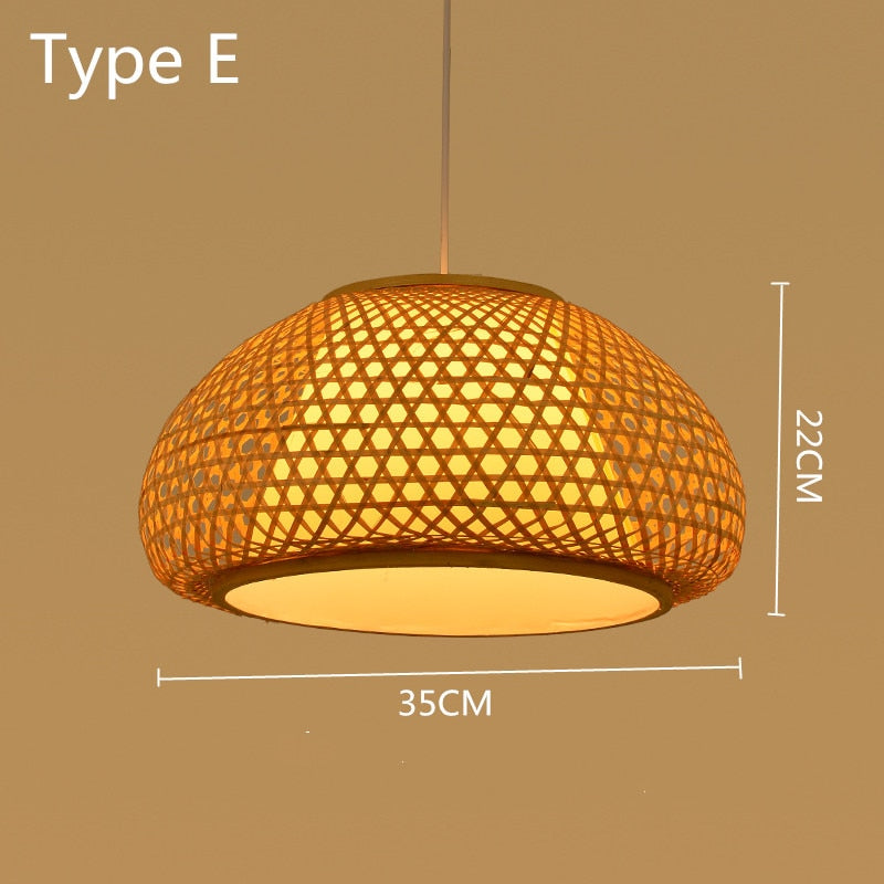 Woven Bamboo Pendant Lights